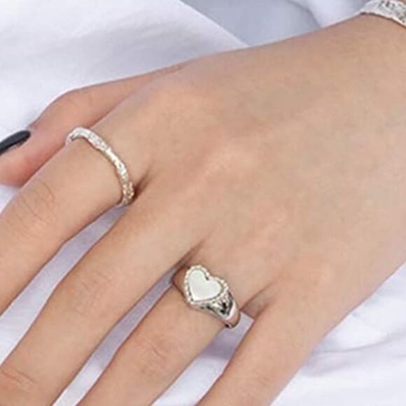 ❤️925 Sterling Silver Resizable Heart Ring❤️ - Picture 4 of 5